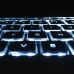 Blue backlit keyboard