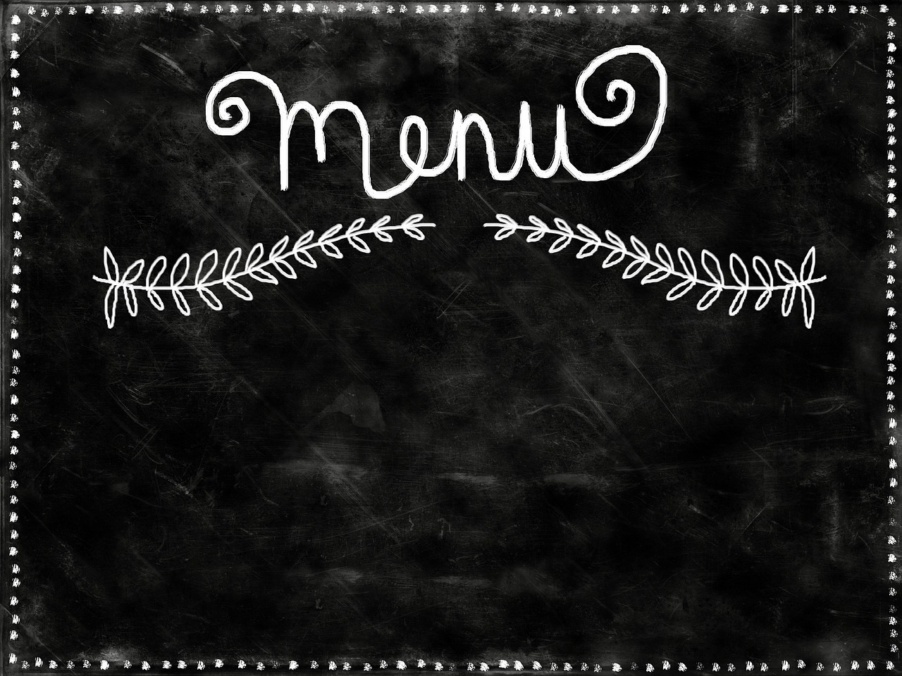 menu-on-chalk-background